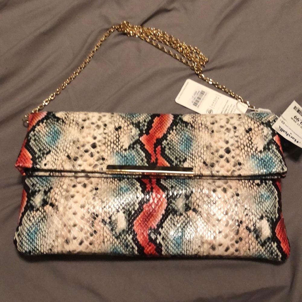 Snakeskin vegan crossbody purse